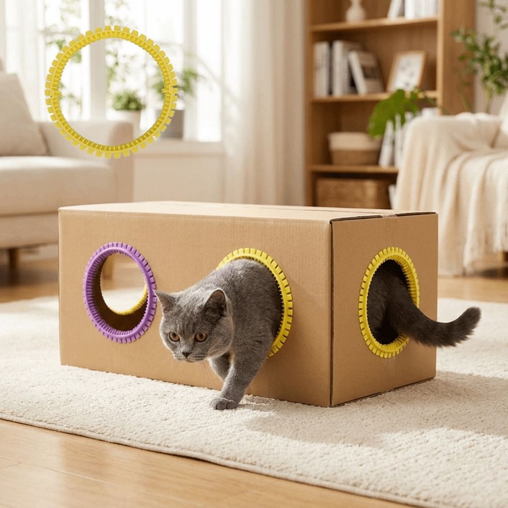House Hair Care - Practical Plastic Cat Tunnel Brush Soft