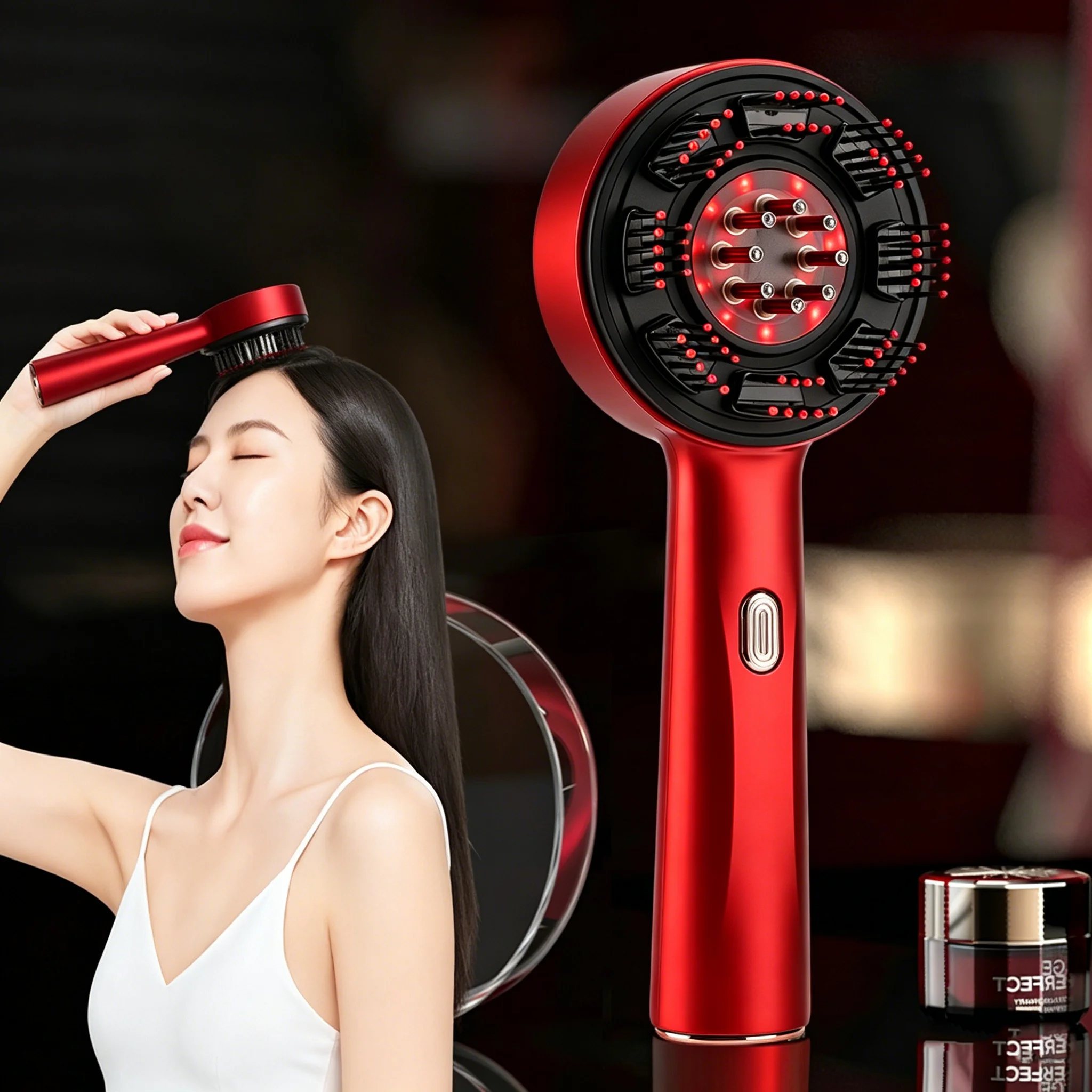 Electric Massage Comb Portable - Hair Growth Serum Oil recension och pris